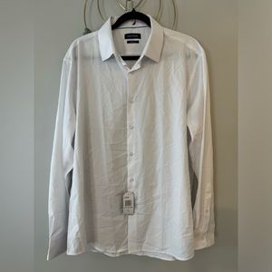 Nautica mens white button down dress shirt XL NWT